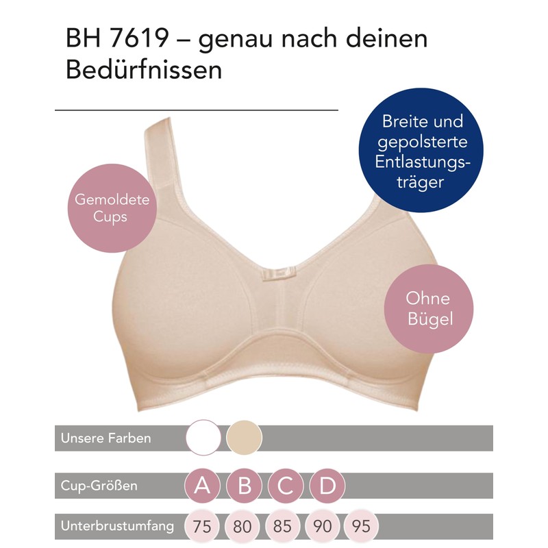 SUSA Women's Damen Entlastungs-BH Ohne Bügel Topsy Wireless Bra, Brown