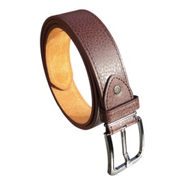 Men's Leather Belt, Trouser Belts for Men, 1.5" Wide, Stylish Belt for Jeans (BROWN, L)