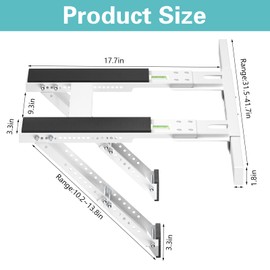 Retbtnm Air Conditioner Support Bracket, Adjustable Window Air Conditioner Bracket, No Drilling AC Brackets for Windows, Heavy Duty Air Conditioner Bracket Fit Most Windows