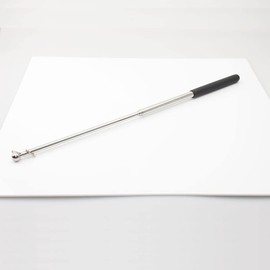 luzen 2Pcs Stainless Steel Telescopic Handheld Flagpoles Teaching Pole Pointer Stick Portable Handheld Tour Guide Banner Flag Poles for Tour Guides and Teachers, 1.2 Metrer (Black)