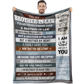 Brother in Law Gifts Blanket 50"x60", Gifts for Brother in Law, Best Brother in Law Christmas Birthday Gifts, Future Brother in Law Gifts from Sister in Law, Cool Wedding Gifts for Brother in Law