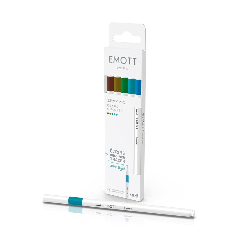 uni-ball Emott Uni Mitsubishi Pencil - 5 Felt Tip Pens
