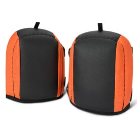 NINEMAX 1 Paar Knieschoner Arbeiten,Knieschützer Baustelle mit Verstellbaren,Gurten Knieschutz Arbeit für Männer und Damen,Gartenarbeit Fliesenlegen(Orange)