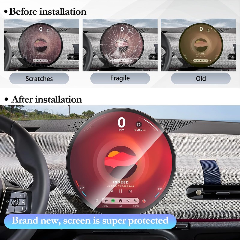 SKTU (2Pcs for 2025 Mini Cooper Accessories Screen Protector for