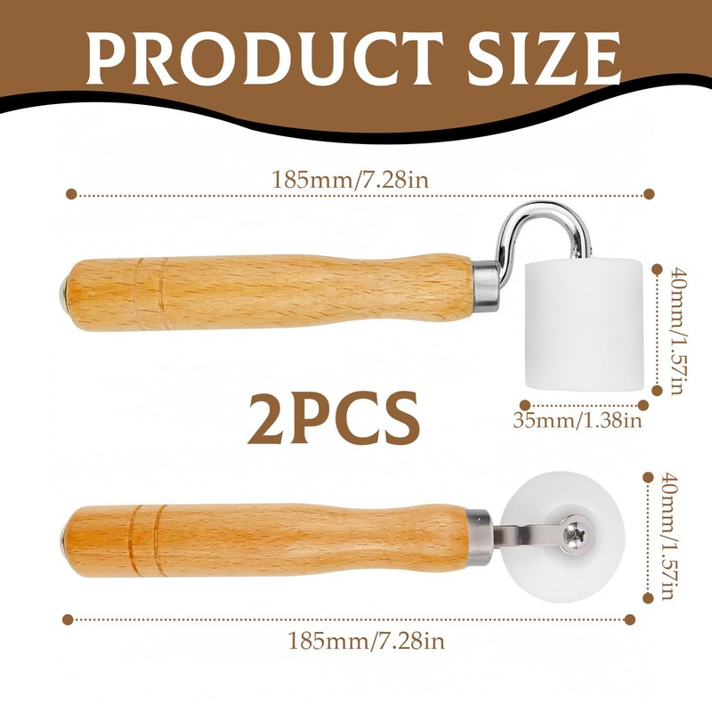 2Pcs Seam Roller Flat Pressure Roller Internal External Corner, Wallpaper