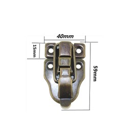 Bluesky 10PCS Bronze Tone Retro Style Metal Duckbilled Box Hasp Lock Toggle Latch Catch for Wooden Case Boxes