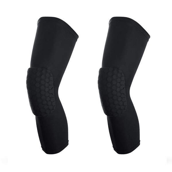 Basketball Knee Pads Knee Sleeves, 2 Pack Honeycomb Anti Collision