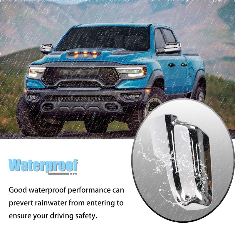AUCERAMIC Chrome Mirror Cover Caps + Door Handle Covers Without