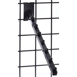 7-Ball Waterfall Hook for Grid Panels Black