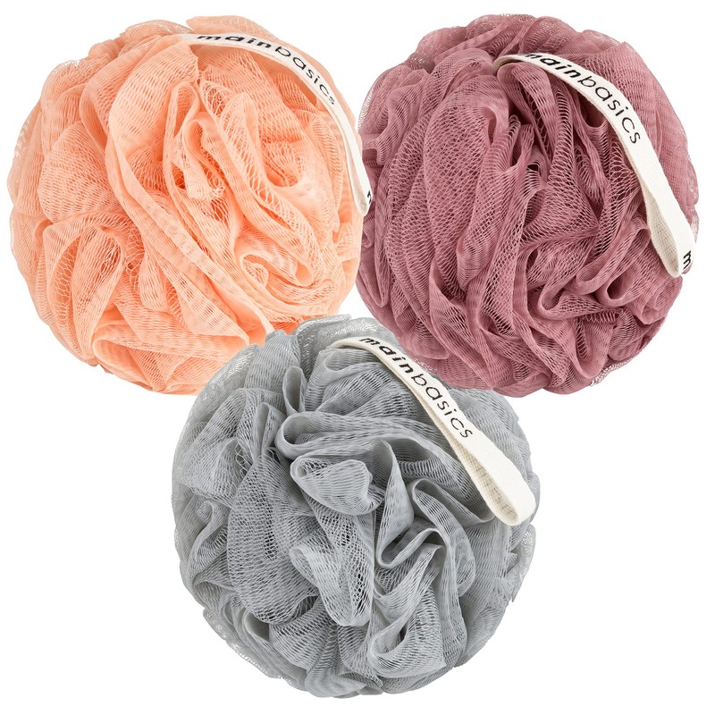 MainBasics Esponja de lufa para baño (juego de 3 unidades)