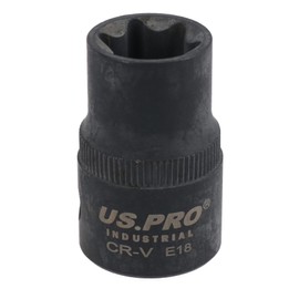 E18 Female Impacted Impact Torx Star E Socket 1/2in Drive Shallow