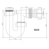 McAlpine SA10 Tubular Swivel 'P' Trap with Multifit Outlet, White