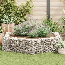 Gabion Raised Bed Silver Galvanized Steel 78.7x68.1x15.7 in, Gardening, Pots & Planters, 142536