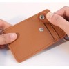 tooloflife Plain PU Leather ID Card Holder with Slots (Includes