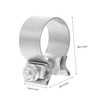 ULTECHNOVO Stainless Steel Exhaust Clamp Heavy Duty 2-inch Pipe Clamp