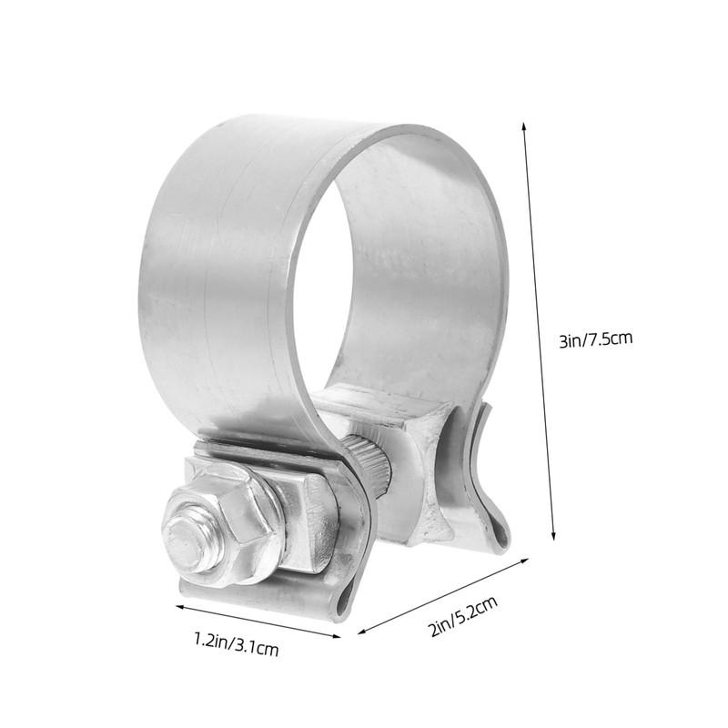 ULTECHNOVO Stainless Steel Exhaust Clamp Heavy Duty 2-inch Pipe Clamp