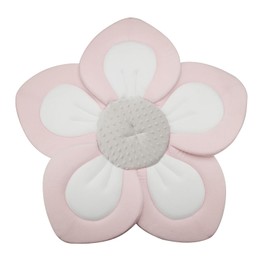PandaEar Baby Bath Pad for Infant Newborn | Soft Flower 5 Petals for Sink Bathtub Essentials Shower Gift (Pink)