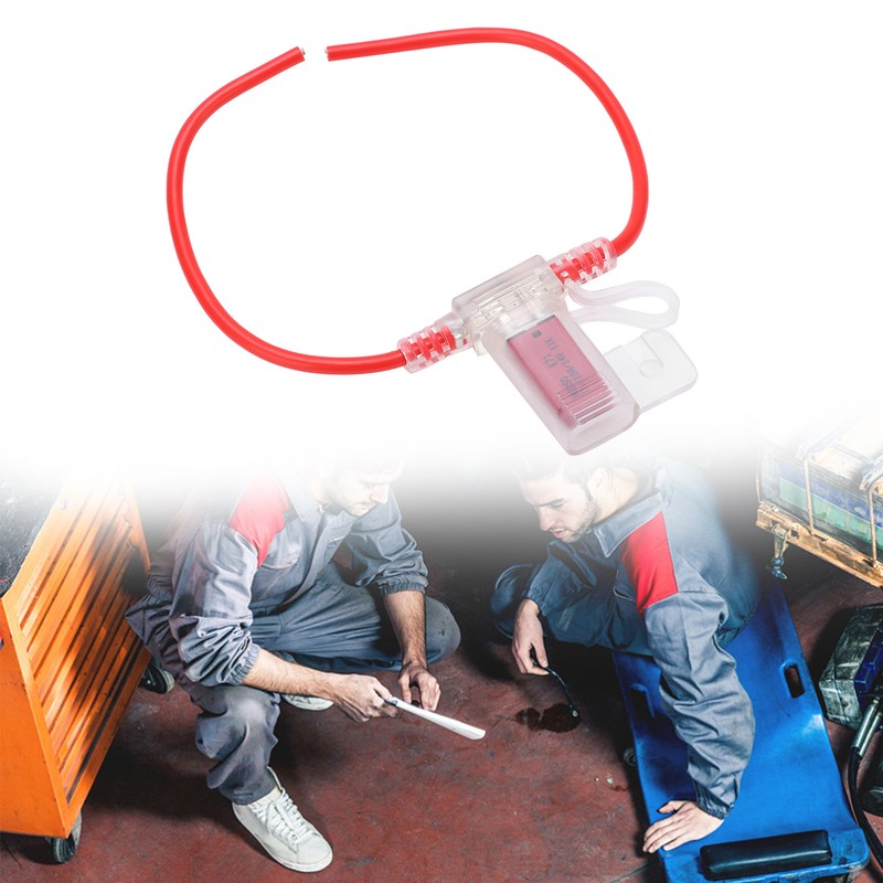 31.5cm 12AWG Car Fuse Holder TPE PVC with Manual Reset
