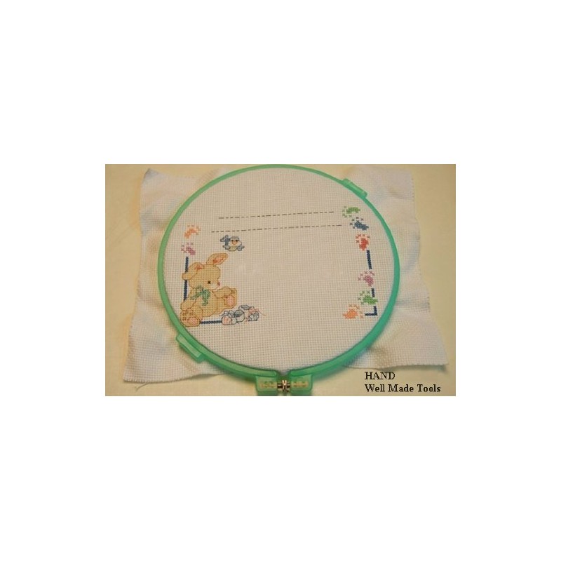 HAND Plastic Deluxe Super Grip Cross Stitch Embroidery Hoop (6”
