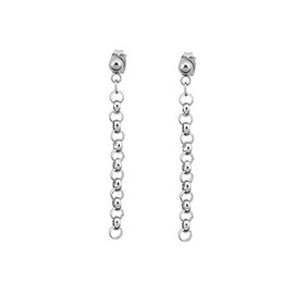 Libety-M Men's Earrings, Jimin Hoop Earrings, Chain, Forte, Popular Design, For Both Ears, Pack of 2, Stainless Steel