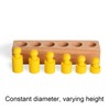 BOHS Montessori Knobbed Cylinders Blocks - 6 Pegs / 6.7