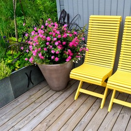 YXYQR Artificial Fake Flowers Grass Plants Outdoor Summer Decoration, UV Resistant, 14 Bundles Realistic Outside Faux Greenery Plastic Plants Arrangement for Pot Porch Window Box Patio (Pink)