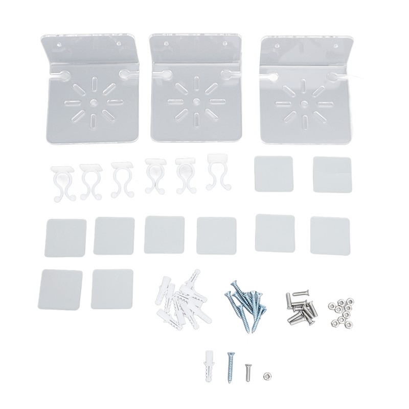 3pcs Acrylic Small Wall Shelf Floating Shelf for Security Cameras