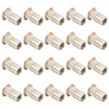 QANYEGN 100Pcs Flat Head Threaded Nut, Color Zinc Plated Rivet