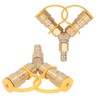 Grcfumo 3/8" Y Splitter, Two Way Gas Distributor, Gas Quick