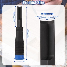 Right Angle Corner Chisel, 7.09x1.18 Inch Square Mortise Chisel with Anti-Skidding Handle Wood Squaring Sharp Carving Tool for Cutting Wood Sets Woodworking for Door Hinge Recess Installation Framing