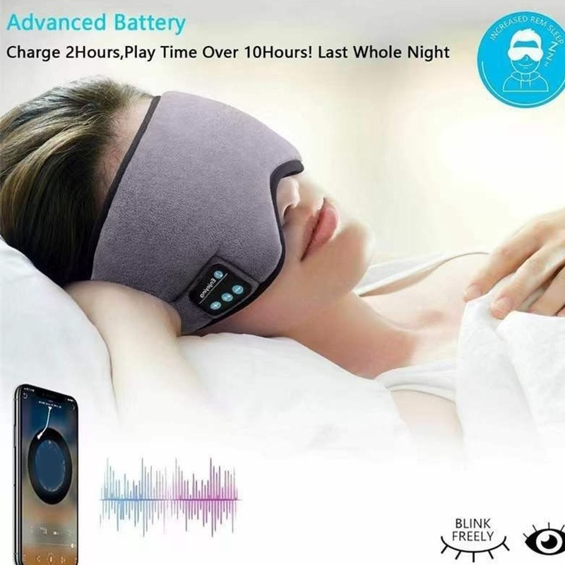 Bluetooth Sleep Eye Patch for Men Women Soft Wireless Sleeping