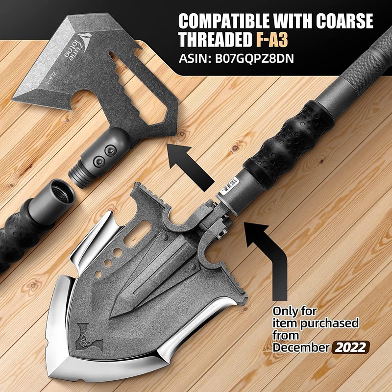 ZUNE LOTOO Axe Head for Tactical Shovel, ZLA Hatchet Accessories