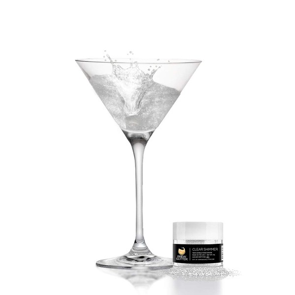 Brew Glitter"Clear" Pearl Sparkle Edible Glitter for Drinks, Cocktails, Beer, Drink Garnish & Beverages | 4 Gram | Kosher Certified | 100% Edible & Food Grade| Kosher Certified | Vegan Free