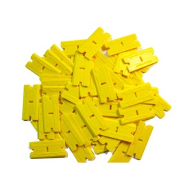 miniscraper 2 Pack (200pcs) Double Edged Plastic Razor Blades with a Thicker and Thinner Edges