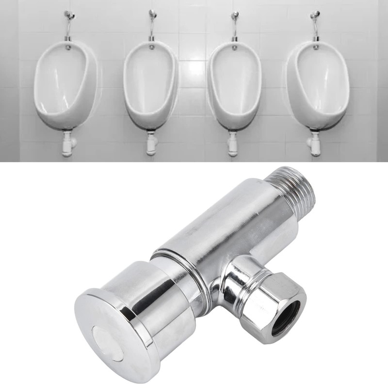 Urinal Flush Valve, Zinc Alloy, Manual Time Delay Urine Flush