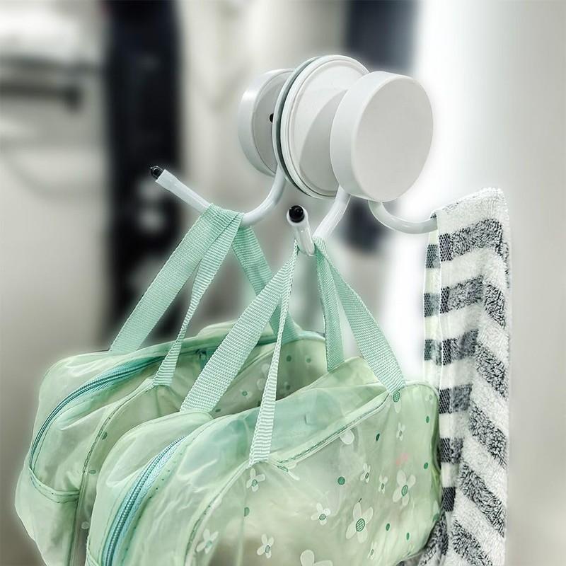 CozyLivn Flexible Suction Hook with Dual Moldable Arms – for