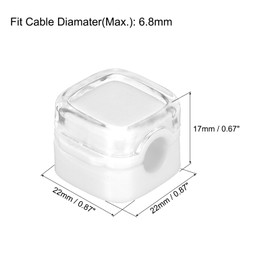 MECCANIXITY 6Pcs Magnetic Cable Clips, Self-Adhesive Cable Management Clamp Cord Organizer for Charging Cable, Computer Desk, Nightstand White