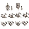 10PCS BNC Male Crimp Solder Attachment Connector 50 Ohm Impedance