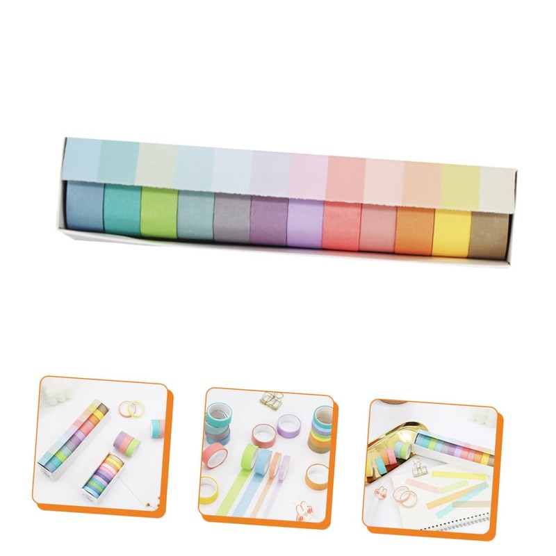 TEHAUX Set de 12 Rollos de Cinta Washi de 15