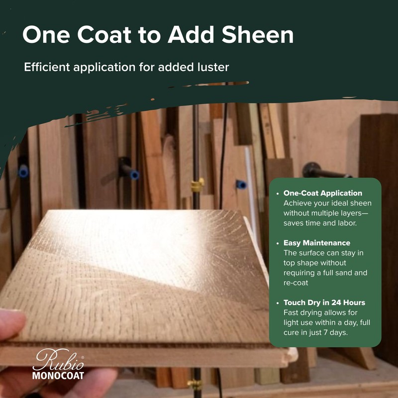 Rubio Monocoat SheenPlus 560 ft² | 0% VOC Satin Look