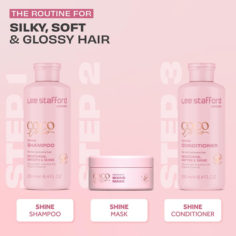 Lee Stafford Coco Loco Agave Coconut Shine Mask Treatment, White,