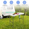 GYMAX Fish Cleaning Table with Sink, Folding Fish Cleaning Station