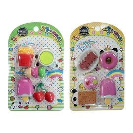 JANDS. 10 Gomas para borrar de migajón duro borrador figuras de goma Happy.
