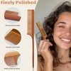 Rat Tail Wooden Comb for Daily Grooming and Styling, Unisex