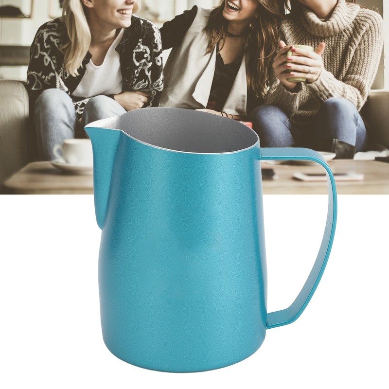 Milk Frother Cup Professional Stylish Exquisite Slanted Mouth Stainless Steel