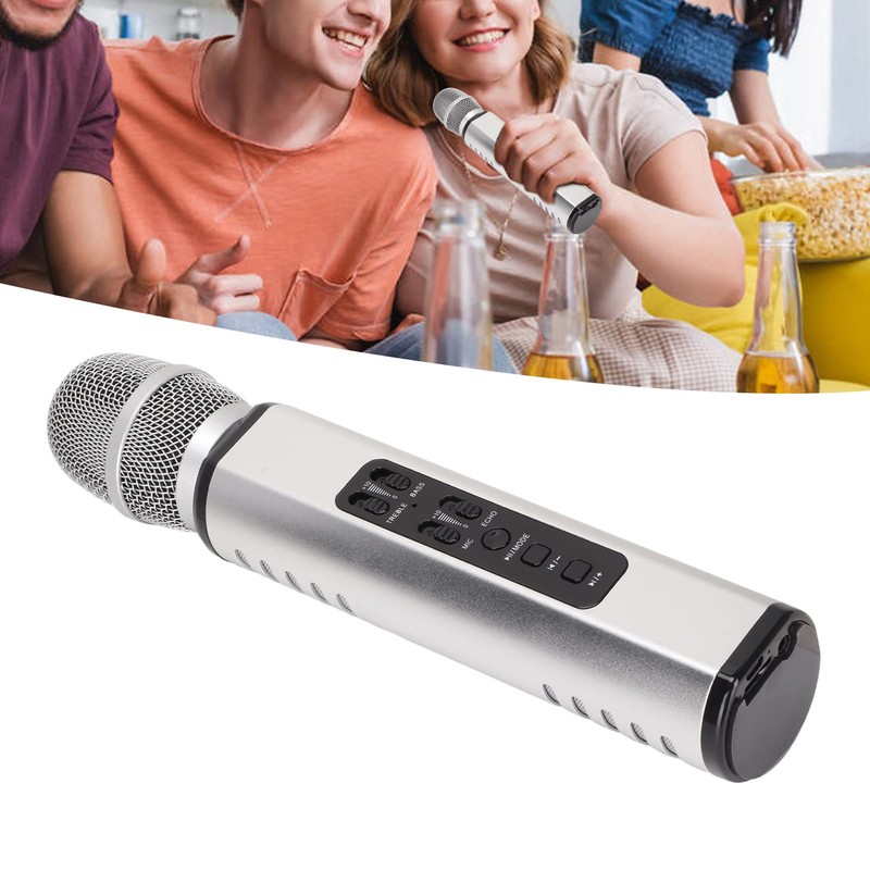 K6 Handheld Microphone, Karaoke Bluetooth Microphone, Portable Noise Cancelling Microphone