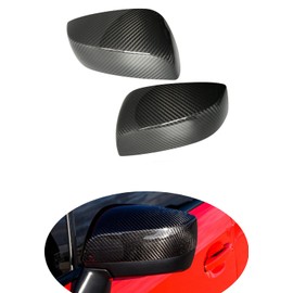 GOGOCARBON Mirror Cover Dry Real Dry Carbon Fiber (NO Blinkers Signal Indicator Light) for SUBARU WRX STI/WRX 2015-2021 Lightweight with UV-Resistant Clear Coating(2PCS/PAIR)