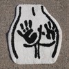Cool Tufted Funny Butt Rug with Handprint – Cute Black