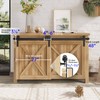 EaseLife 4 FT Mini Cabinet Bypass Double Sliding Barn Door