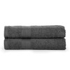 Ample Décor Hand Towel – 100% Cotton – 600 GSM – Super Absorbent – Thick and Durable – for Hotel, Bathroom, Spa, Daily Use, Gym – Machine Washable – 18 X 28 Inch – Pack of 2 – Grey